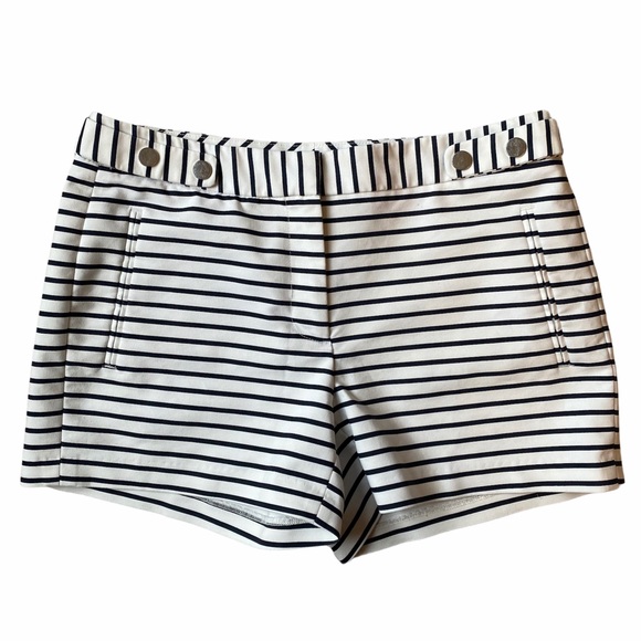 Zara Basic Navy & White Striped Sailor Shorts M - Picture 3 of 9